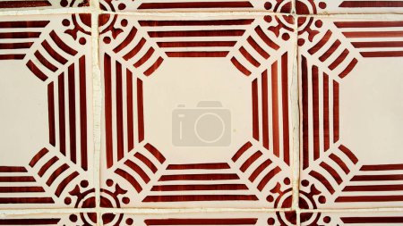 Photo for Detail of some black and white azulejos, portuguese tiles - Royalty Free Image