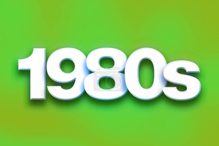 Photo for 1980s Concept Colorful Word Art - Royalty Free Image