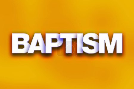 Téléchargez les photos : Concept de baptême Art mot coloré - en image libre de droit