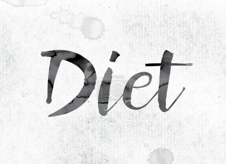 Photo for Hand lettered text Diet Concept Painted in Ink - Royalty Free Image