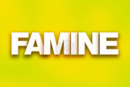 Photo for Famine Concept Colorful Word Art - Royalty Free Image