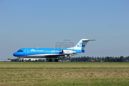 Photo for Close up view of huge airplane, Amsterdam, Netherlands - Royalty Free Image