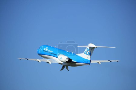 Photo for Close up view of huge airplane, Amsterdam, Netherlands - Royalty Free Image