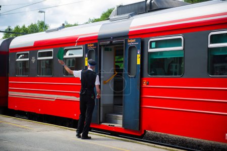 Téléchargez les photos : Train arrivant à la gare - en image libre de droit