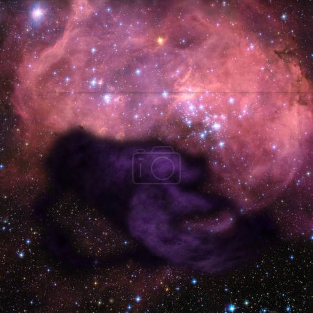 Téléchargez les photos : Being shone nebula, space and sky dust - en image libre de droit
