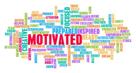 Photo for Motivated Word Cloud Concept - Royalty Free Image