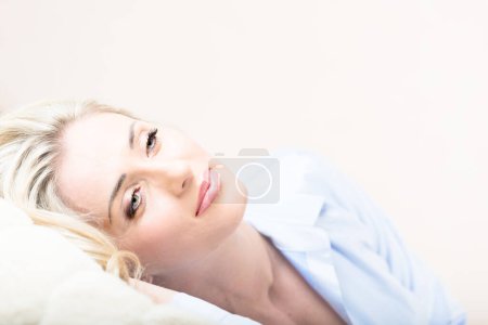 Photo for Portrait of sexy hot smiling blond woman - Royalty Free Image