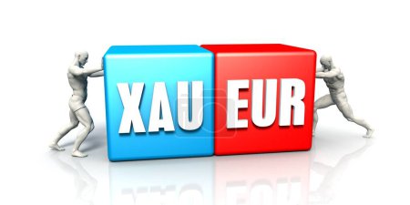 Foto de XAU EUR Pareja de divisas - Imagen libre de derechos