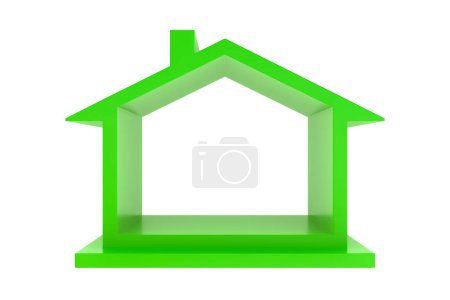 Photo for Green house on white - Royalty Free Image