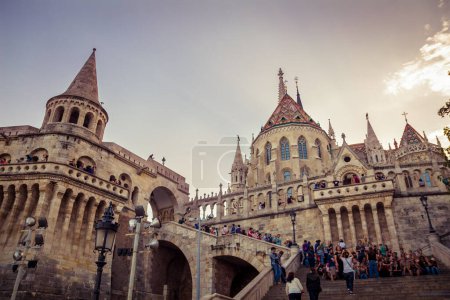 Photo for People visit the Fisherman's Bastion - Royalty Free Image