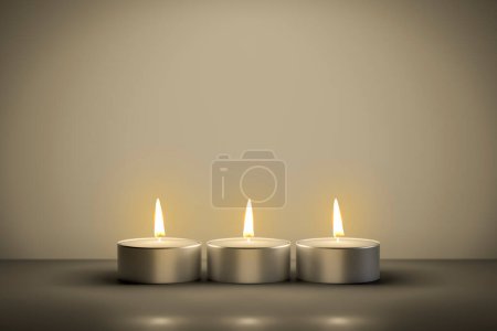 Photo for Typical tealights with space for your content - Royalty Free Image