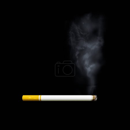 Photo for Smoking cigarette side view - Royalty Free Image