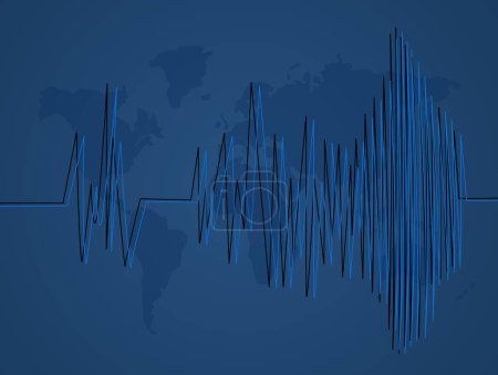 Photo for Seismic technology - earthquakes waves - Royalty Free Image