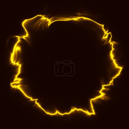 Foto de Fondo anillo de energía amarilla, ilustración colorida - Imagen libre de derechos