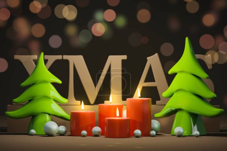 Photo for Four candles for christmas time - Royalty Free Image