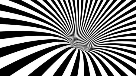 Foto de Espiral hipnótica en blanco y negro. Fondo abstracto - Imagen libre de derechos