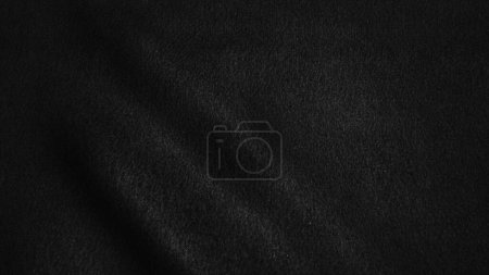 Foto de Fondo de tela negro abstracto con ondas suaves. - Imagen libre de derechos