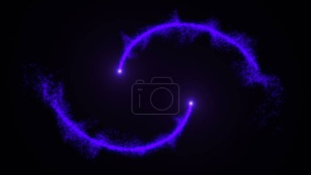 Photo for Opening intro Flash light, Lens flare, rotation Particles - Royalty Free Image