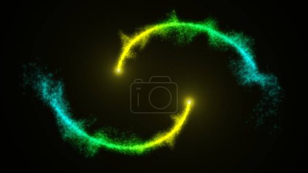 Photo for Opening intro Flash light, Lens flare, rotation Particles - Royalty Free Image