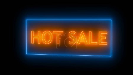 Photo for Neon hot sale sign - Royalty Free Image