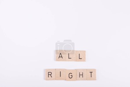 Photo for All right on wooden blocks - Royalty Free Image