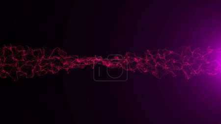 Foto de "Superficie ondulada de partículas de brillo con destellos brillantes
" - Imagen libre de derechos