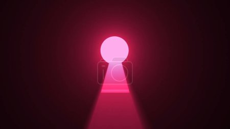 Photo for Keyhole with bright light. solution concept - Royalty Free Image