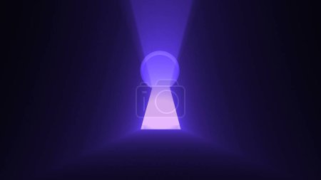 Photo for A keyhole with bright light - Royalty Free Image
