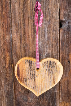 Foto de Corazón de madera de cerca - Imagen libre de derechos