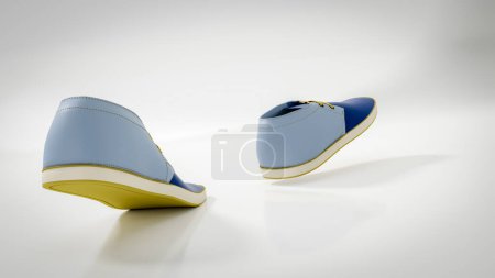 Téléchargez les photos : Quelques chaussures de marche, illustration colorée - en image libre de droit