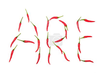 Photo for Are written in chilis, close up - Royalty Free Image