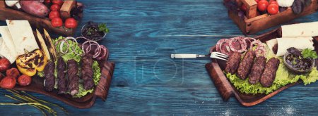 Photo for Grilled meat dish background view - Royalty Free Image