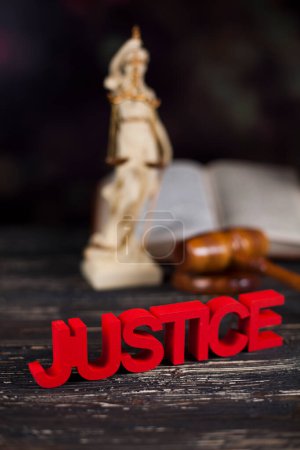 Photo for "Law wooden gavel barrister, justice concept, legal system concept" - Royalty Free Image
