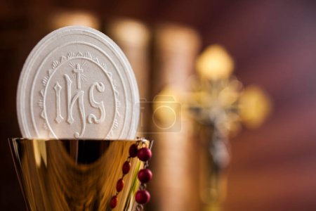 Téléchargez les photos : "Eucharistie, sacrement de communion fond
 " - en image libre de droit