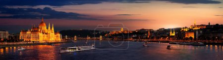 Photo for Budapest at twilight in Hungary - Royalty Free Image