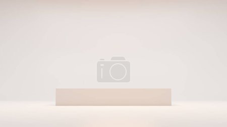 Photo for Cube in the studio. 3d illustration - Royalty Free Image