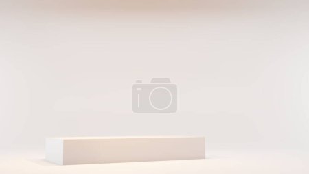 Photo for Cube in the studio. 3d illustration - Royalty Free Image