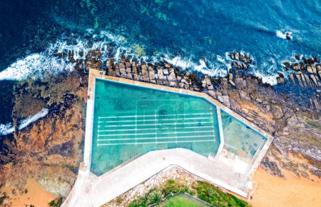 Photo for Collaroy Rock Pool and ocean views from above - Royalty Free Image