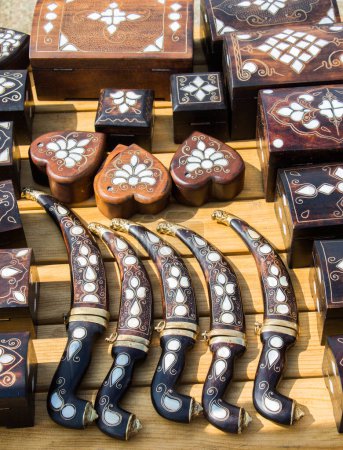 Photo for "Turkish style daggers with mother of pearl inlays" - Royalty Free Image