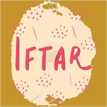 Photo for Colorful hand lettering Iftar. - Royalty Free Image
