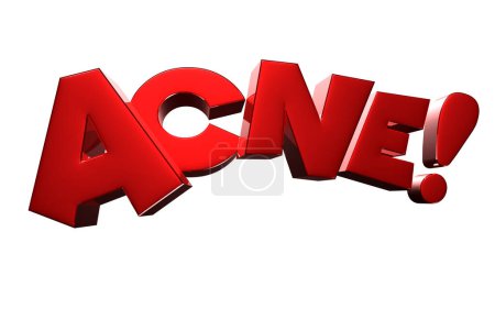 Photo for "Acne 3D. with clipping path." - Royalty Free Image