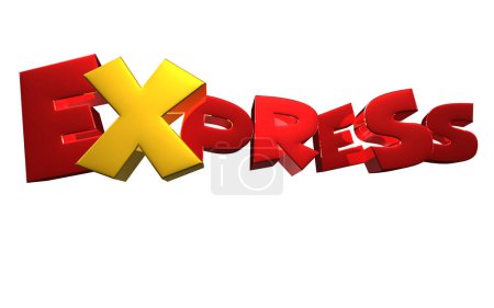 Photo for EXPRESS on white, 3d illustration - Royalty Free Image