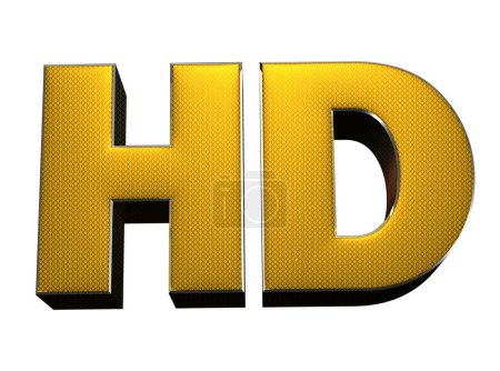 Photo for HD sign, 3d illustration - Royalty Free Image