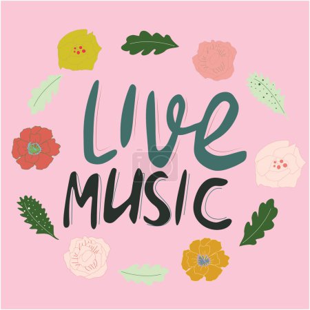 Photo for Live music, colorful illustration - Royalty Free Image