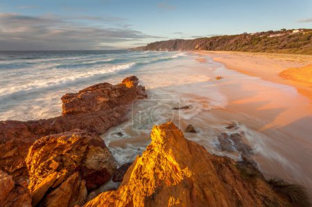 Téléchargez les photos : "Soleil tôt le matin sur la plage" - en image libre de droit