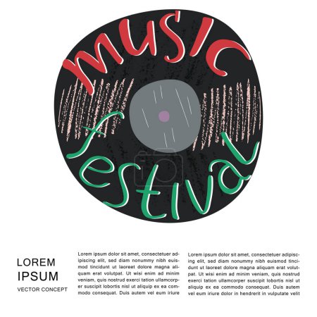 Téléchargez les photos : "Illustration et lettrage à la main pour festival de musique
. " - en image libre de droit