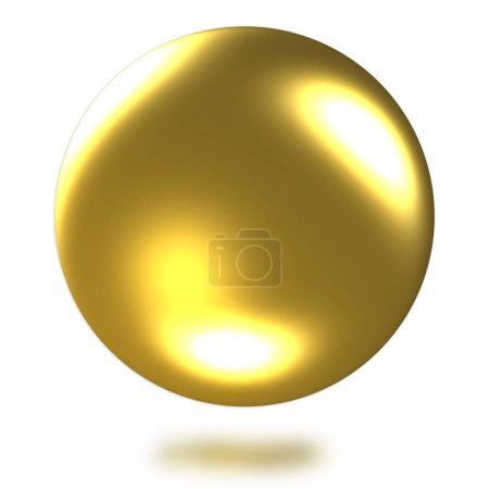 Photo for Golden ball, colorful illustration - Royalty Free Image
