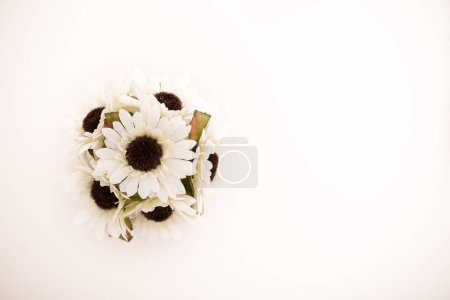 Photo for Artificial flower bouquet . Beautiful floral background - Royalty Free Image