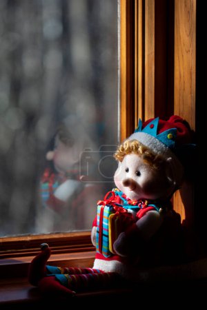 Photo for "Elf on a Sunlit Sill" - Royalty Free Image