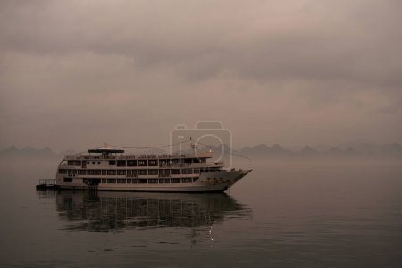 Photo for "one cruise boat on Halong bay" - Royalty Free Image